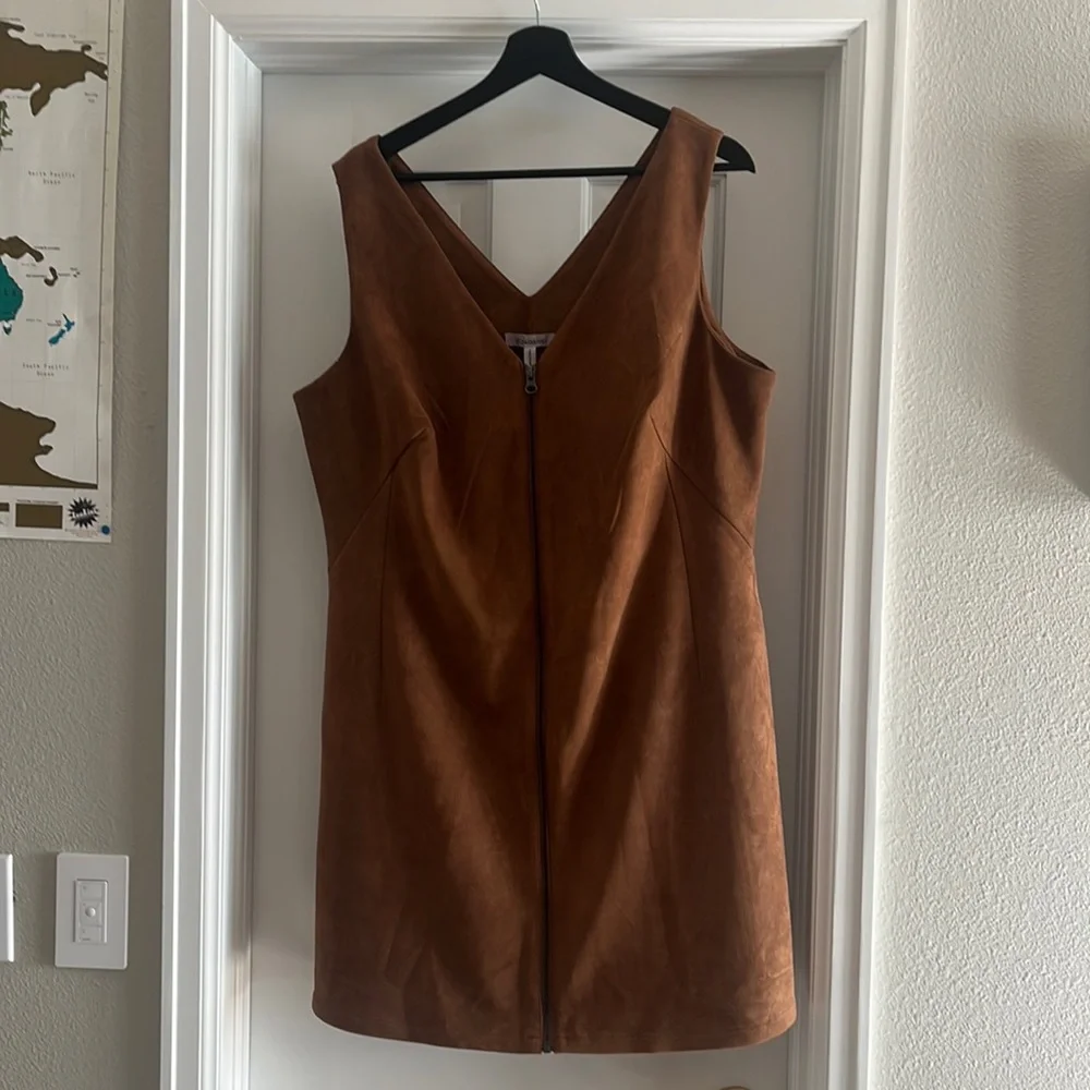 Bravissimo Suede Brown Dress. Size 18 uk/14 us - Picture 4 of 5